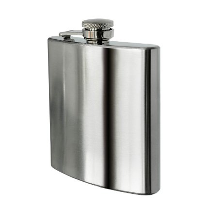 CAETLE® Stainless Steel Collapsible Portable Pocket Wine Pot Liquor Hip Flask Whiskey Silver 8oz