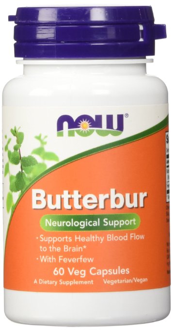 NOW Foods Butterbur with Feverfew, 60 Capsules