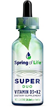 Spring Of Life Vitamin K2 & D3 TWO IN ONE Liquid Formula, 24.6 mL, 300 Day Supply.