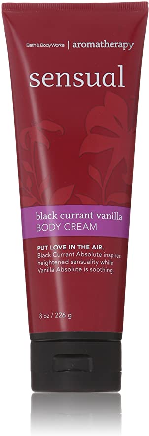 Bath & Body Works Bath & Body Works Aromatherapy Sensual Black Currant Vanilla 8.0 Oz Body Cream, 8 Ounce