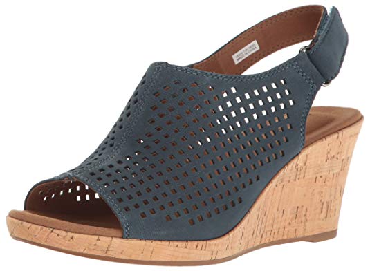 Rockport Women's Briah Perf Sling Wedge Sandal