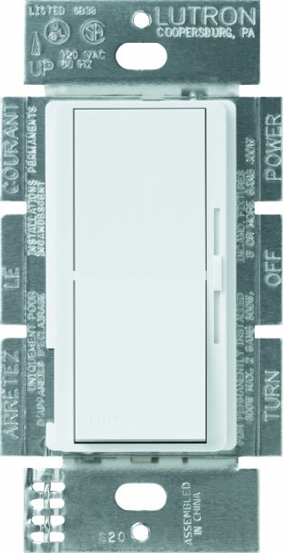 Lutron DV-603P-WH 600-watt 3-Way Dimmer, White