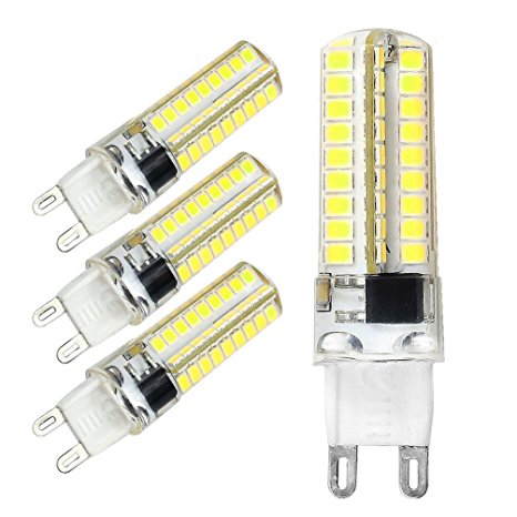 Kakanuo G9 LED Bulb Dimmable 5 Watt Daylight White 6000K Bi-pin Base 72X2835SMD LED Bulb AC 110V-130V (Pack of 4)
