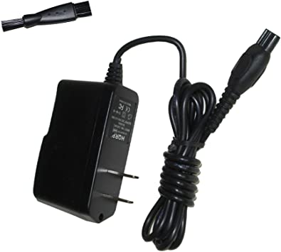 HQRP AC Adapter/Power Cord Compatible with Philips Norelco 8140XL, 8150XL, 8151XL, 8160XL, 8160XLCC, 8170XL Razor/Shaver Plus Cleaning Brush