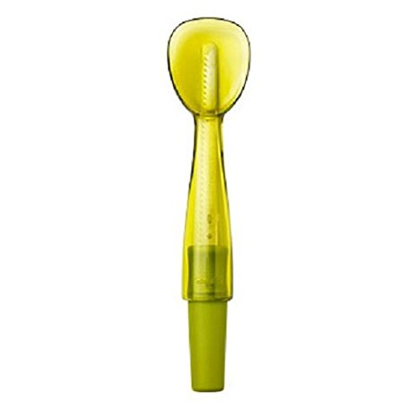 Chef'n Scoop Saw Squash and Melon Tool Combination Serrated Blade and Seed Scoop, Wasabi/Arugula