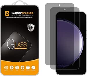 Supershieldz (2 Pack) (Privacy) Anti Spy Screen Protector Designed for Samsung (Galaxy S23 FE) [FE Model Only] Tempered Glass, Anti Scratch, Bubble Free