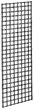 Econoco Commercial Grid Panels, 2' Width x 5' Height, Black (Pack of 3)