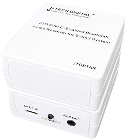 J-Tech Digital JTDBTAR Premium NFC-Enabled Bluetooth Audio Receiver for Sound System