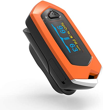 Fingertip Pulse Oximeter Blood Oxygen Saturation Monitor with Silicon Cover and USB Charging,Blood Oxygen Saturation Monitor,SPO2 Pulse Oximeter,Portable Oxygen Sensor Built-in Lithium Battery