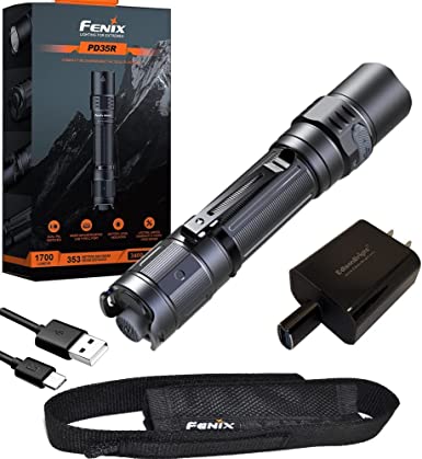 EdisonBright Fenix PD35R 1700 Lumen Rechargeable LED Tactical Flashlight Charging Adapter