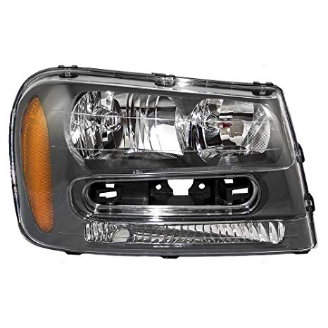 Passengers Headlight Headlamp Assembly Replacement for 02-09 Chevrolet Trailblazer & 02-06 EXT w/Full Width Grille Bar 25970914 AutoAndArt