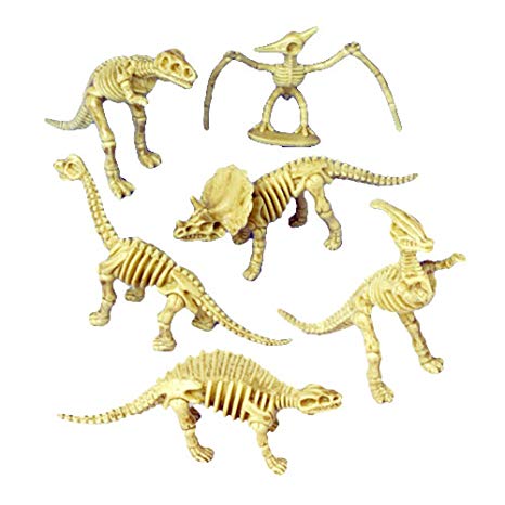 Sunflower Day Assorted Dinosaur Fossil Toy Skeleton Figures for Kids 12 Pack