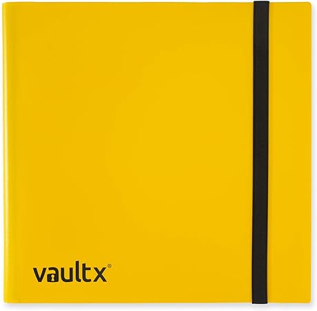 Vault X Binder - 12 Pocket Trading Card Album Folder - 480 Side Loading Pocket Binder for TCG (Yellow)