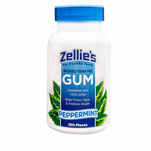 Zellies Peppermint Gum, 100 Count Jar
