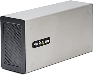 StarTech.com Thunderbolt 3 PCIe Expansion Chassis, External Enclosure W/Dual PCI Express Slots, PCIe Box for Laptops/Desktops/All-in-Ones, 8K/4K Output Via TB3/DP 1.4 (2TBT3-PCIE-ENCLOSURE)