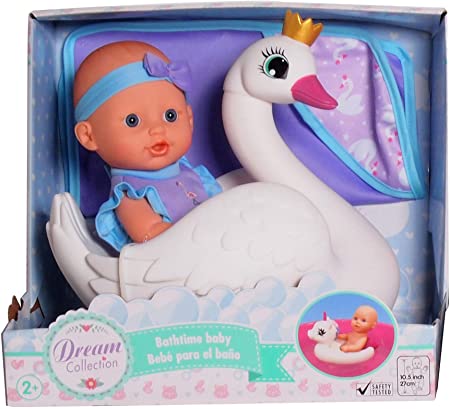 DREAM COLLECTION 10" Bath Time Baby Doll with Swan