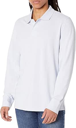 Amazon Essentials Men's Regular-Fit Long-sleeve Pique Polo