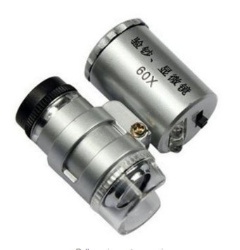 SoLed Mini 60x LED UV Light Pocket Microscope Jeweler Magnifier Loupe