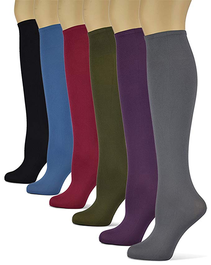 Silky Smooth Knee High Socks/Trouser Socks by Sox Trot | Thin Material | Black, Brown, Grey, Navy, Taupe, Red, Purple, Teal