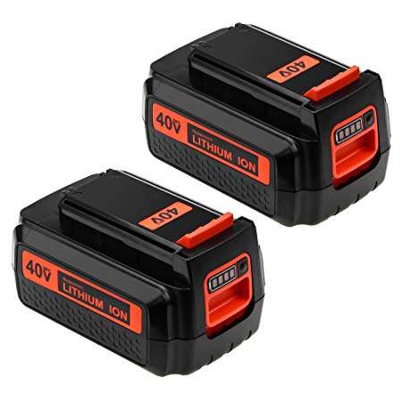 [2 Packs] 2500mAh Replace for Black and Decker 40V Battery MAX LBX2040 LBX36 LBXR36 LBXR2036