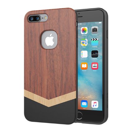 iPhone 7 Plus Case, Slicoo [Nature Series] Wood Slim Covering Case for iPhone 7 Plus / Pro (2016)