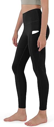 ODODOS Women's High Waisted Yoga Leggings with Pockets, Tummy Control Non See Through Workout Athletic Running Yoga Pants