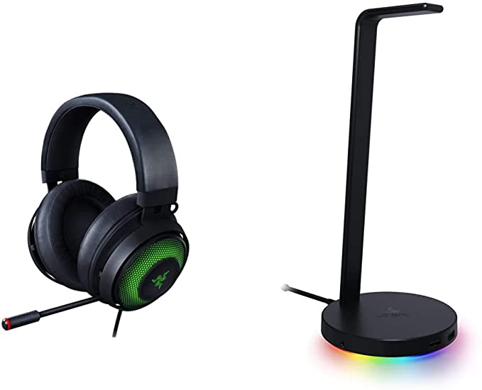 Razer Kraken Ultimate RGB USB Gaming Headset   Base Station V2 Chroma Bundle: Classic Black