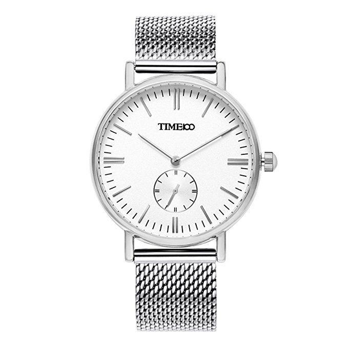 Time100 Men's Steel Mesh Band Fashion Quartz Watch Couple Watch # W80188G.02A