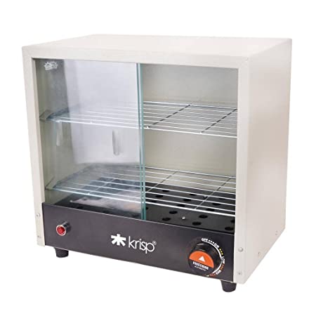 KRISP Electric Hot Case Sliding/ Patties Warmer/Food Warmer with Sliding Mini Hot Dog Machine - White, Small
