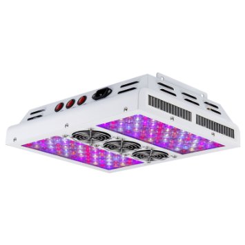 VIPARSPECTRA PAR600 600W 12-band LED Grow Light - 3-Switches Full Spectrum for Indoor Plants Veg and Flower