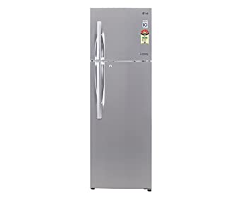 LG 285 L 5 Star Frost Free Double Door Refrigerator(GL-D302JNSZ, Silver, Inverter Compressor)