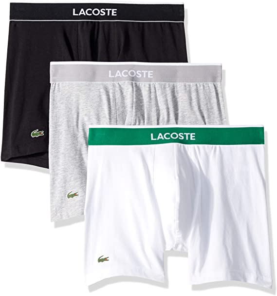 Lacoste Men's Cotton Stretch Boxer Brief Underwear, Multipack