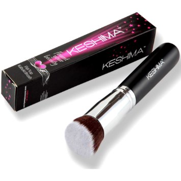 Flat Top Kabuki Brush By Keshima ★ Premium Foundation Brush, Buffing Brush, Blending Brush, Face Brush