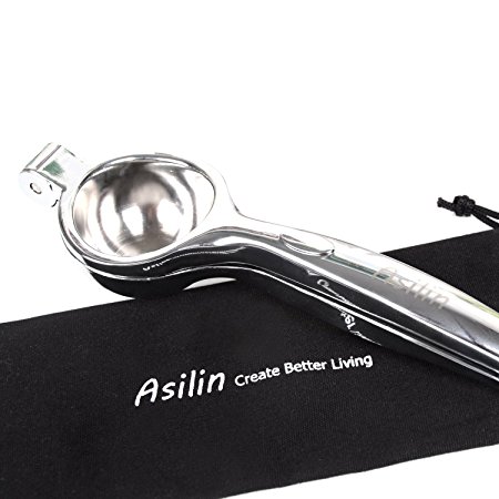 Asilin Handheld Lemon Squeezer- Stainless Steel- Easy Grip- Won't Rust- Great for Lime