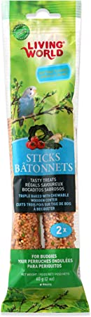 Living World Budgies Veggie Treat Sticks, 2-Ounce