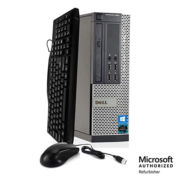 Dell OptiPlex 9020, Intel Quad Core i5 3.2GHz, 16GB RAM, 512GB SSD, DVD, New Periphio Bluetooth and WiFi, Keyboard, Mouse, Windows 10 Pro (Renewed)