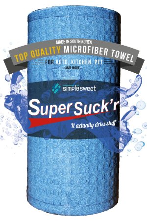 Car Dealer Certified Microfiber Drying Towel - Wash Done in 3 min Chosen as Favorite Care Gift in 2015 Large 36x24 inch Waffle Weave Microfiber Towel Premium South Korean Yarn Made