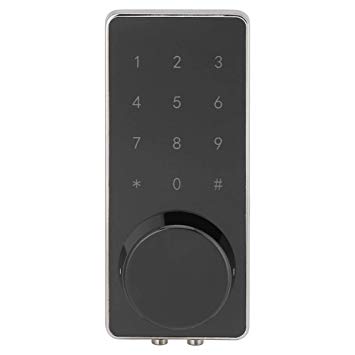 Black Bluetooth Door Lock Home Smart Electronic Touch Screen Code Password Deadbolt Battery Door Lock Unlock with App Code Key for Office Hotel Apartment