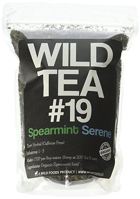 Spearmint Tea, Loose Leaf Herbal Tea, Organically Grown Wild Tea #19 by Wild Foods (4 ounce)