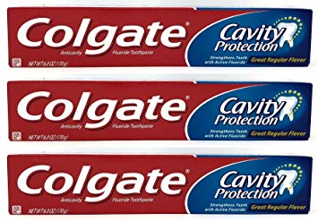 Colgate Cavity Protection Fluoride Toothpaste, Regular Flavor, 6.0 Oz (Pack of 3)
