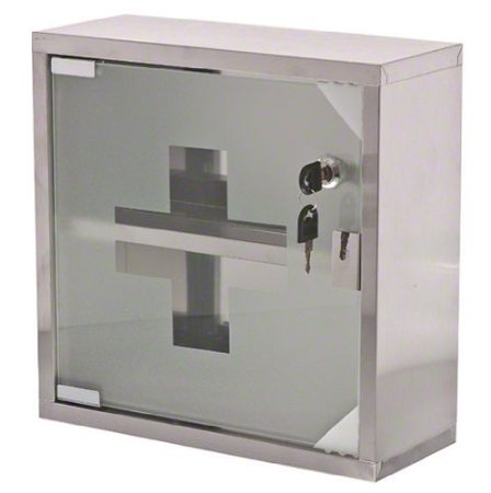 Update International (MC-125S) Locking First Aid Cabinet