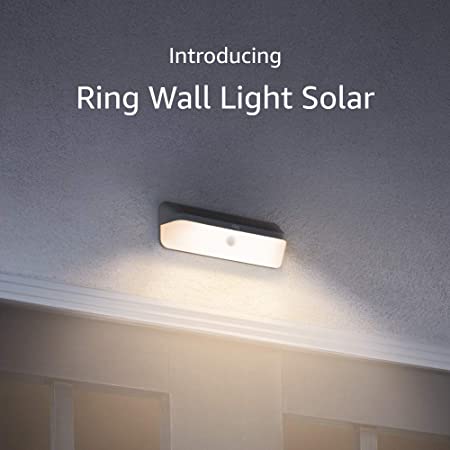 Introducing Ring Smart Lighting – Wall Light Solar, Black (Ring Bridge required)