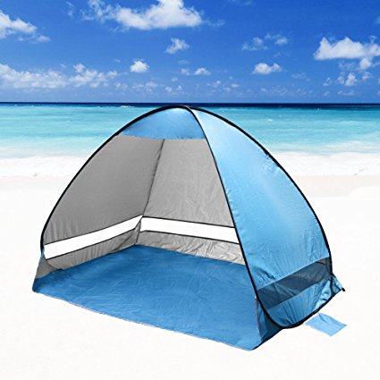 2-3 Person Camping Tent,Yica Outdoors Pop Up Lightweight Beach Canopy Tent,UV 50  Protection,Automatic Family Sport Sun Shelter Sunshade,Kids Play Tent,Great for Camping Fishing Hiking Picnicing,Sandbag Anchors(Included)
