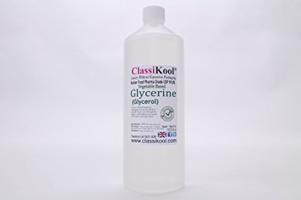 Clear Food Cosmetic Grade USP Kosher Vegetable Glycerine Glycerol (1000ml / 1L) [FREE UK Post*]