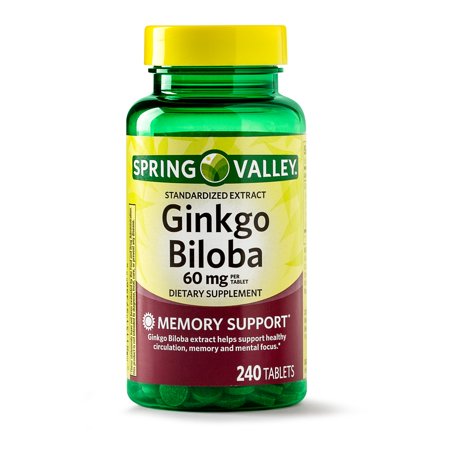 Spring Valley Ginkgo Biloba Extract Tablets, 60 mg, 240 Ct