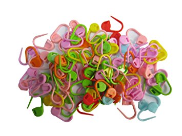 Knitting Stitch Counter | LeBeila Crochet Locking Stitch Markers Mix Multi-Colored Stitch Needle Clip/Safety Pins For knitting & Baby’s Clothing Usage(Color Ship Randomly) (50PCS)