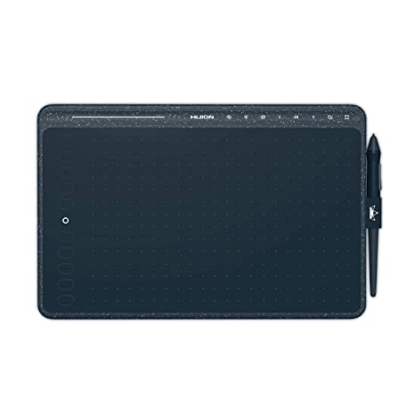 HUION HS611 Graphics Drawing Tablet 10X6 inch with 8192 Levels Battery-Free Pen, 8 Multimedia Keys and 10 Press Keys, Support Android, Ideal Use for Distance Education and Wed Conference (Blue)