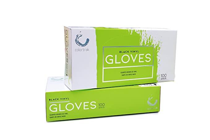 Colortrak (2 BOXES) Disposable Powder Free Vinyl Gloves, Single-Use, Latex-Free