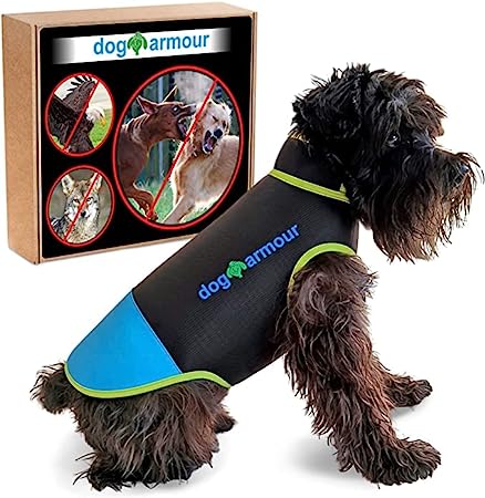 Protection Vest for Dogs, Safety Dog Harness to Shield Your Pet from Animal Attacks. With Velcro Tabs and Waterproof (X-Small, Blue)