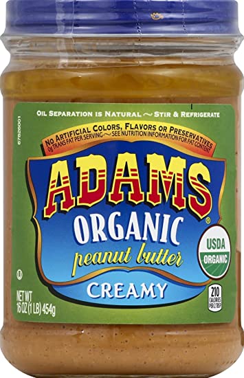 Adams Organic Creamy Peanut Butter, 16 Ounce